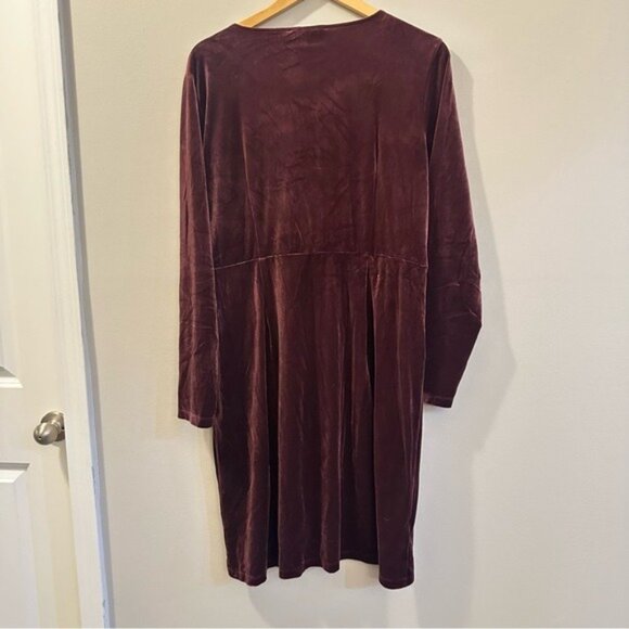 Loft Women's Velvet Knot Wrap Dress Size XL Color: Plum Preserve $89.50 - Picture 4 of 13